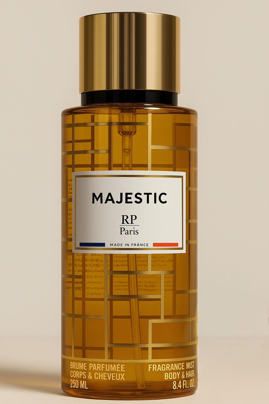 Brume parfumée Majestic RP PARIS – Florale ambrée & boisée épicée – 250 ml
