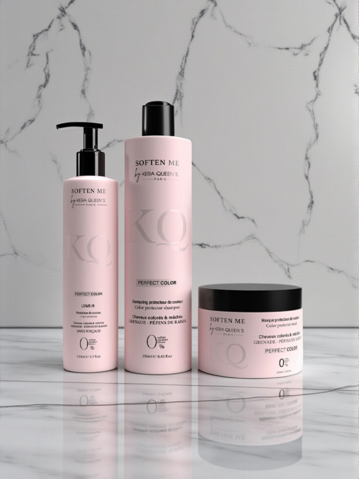 Kera Queen Perfect Color – Routine cheveux colorés (Shampoing, Masque & Leave-in)