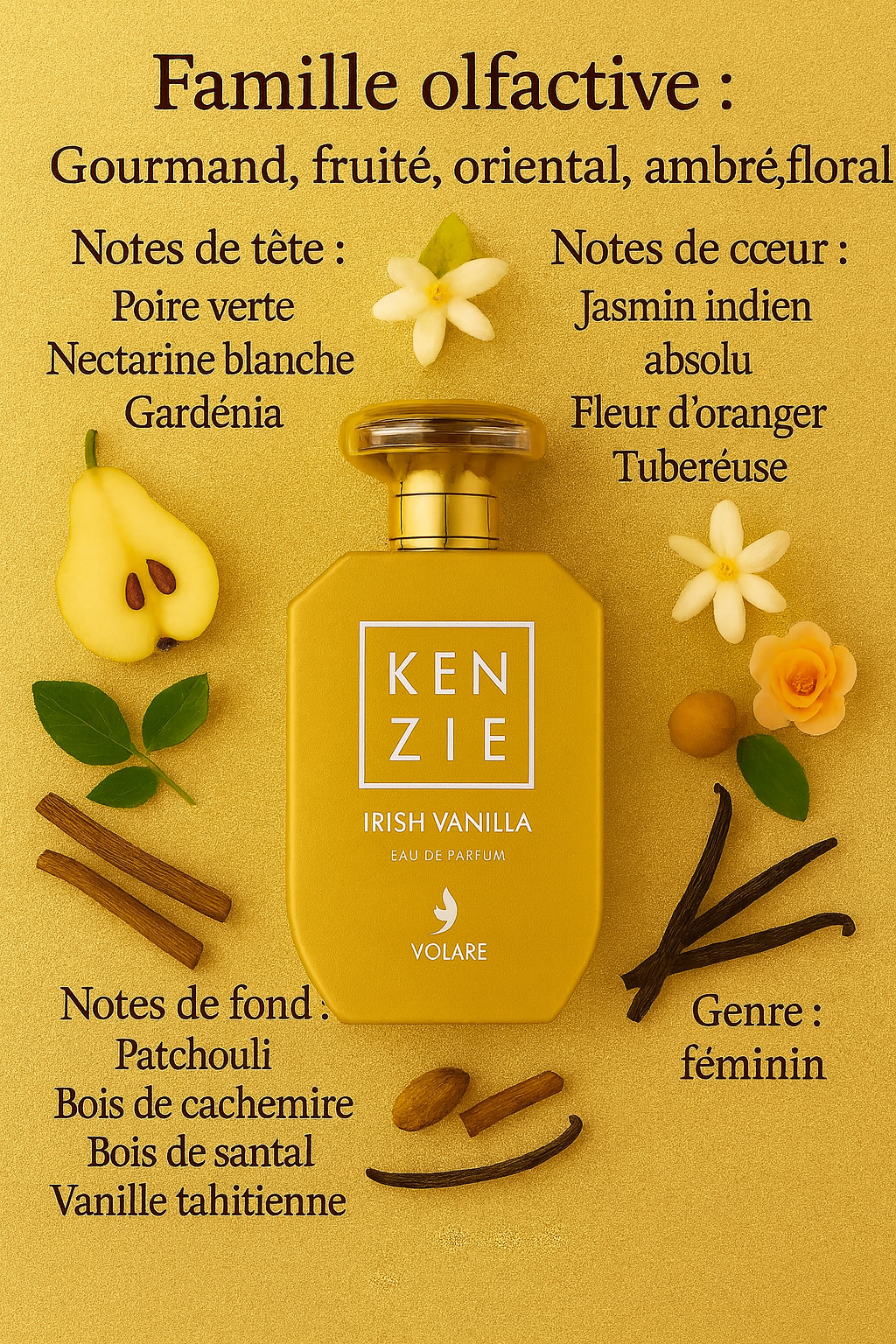 Kenzie Irish Vanilla – Volaré | Eau de Parfum 100 ml