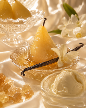 Poire confite vanille • douceur fondante