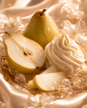 Poire & Crème Fouettée — Douceur Fondante