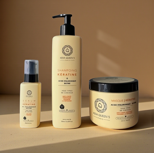 Kera Queen’s – Routine Acide Hyaluronique & Biotine (Shampooing, Masque & Sérum)