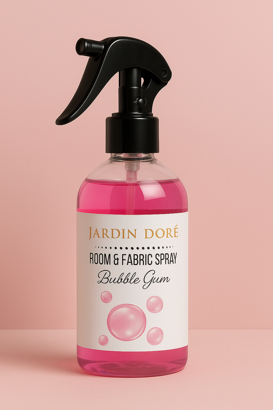 Spray d’intérieur Bubble Gum – Jardin Doré | Ambiance gourmande & fruitée (250 ml)