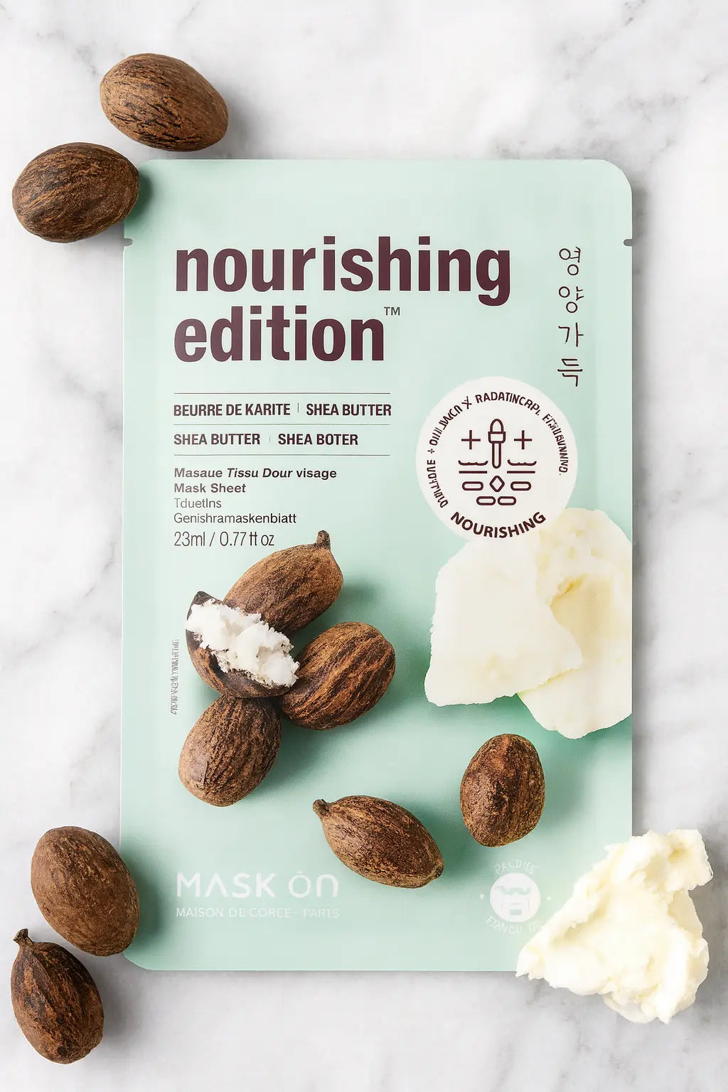 Masque Nourrissant Nourishing Edition – Masque tissu au beurre de karité | Mask On Paris Mask On