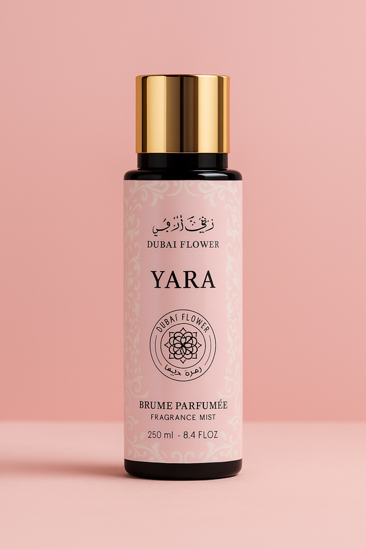 Brume parfumée Yara Dubai Flower – Floral exotique & Vanille – 250 ml