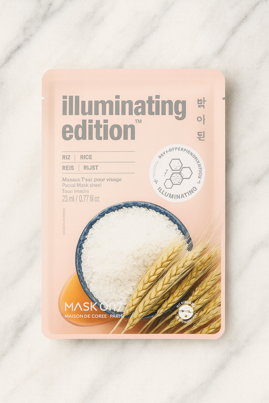 Masque illuminateur Illumination Edition – Masque tissu à l’extrait de riz | Mask On Paris