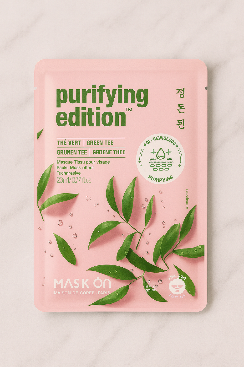 Masque purifiant Purifying Edition – Masque tissu au thé vert | Mask On Paris