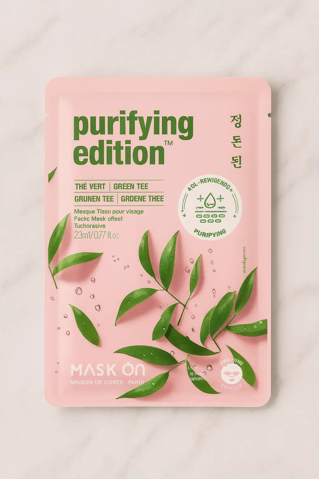 Masque purifiant Purifying Edition – Masque tissu au thé vert | Mask On Paris Mask On