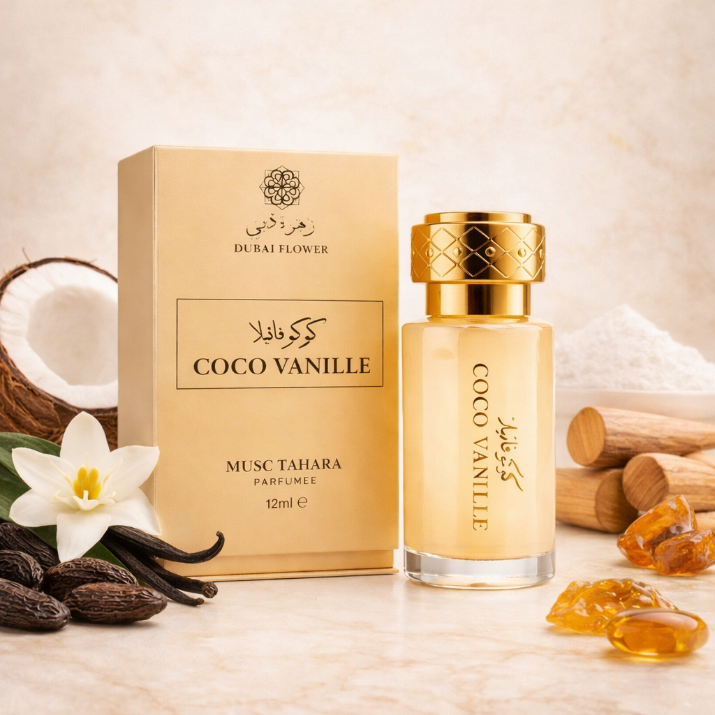 Musc Tahara Coco Vanille Dubaï Flower - 12 ml Parfum grossiste