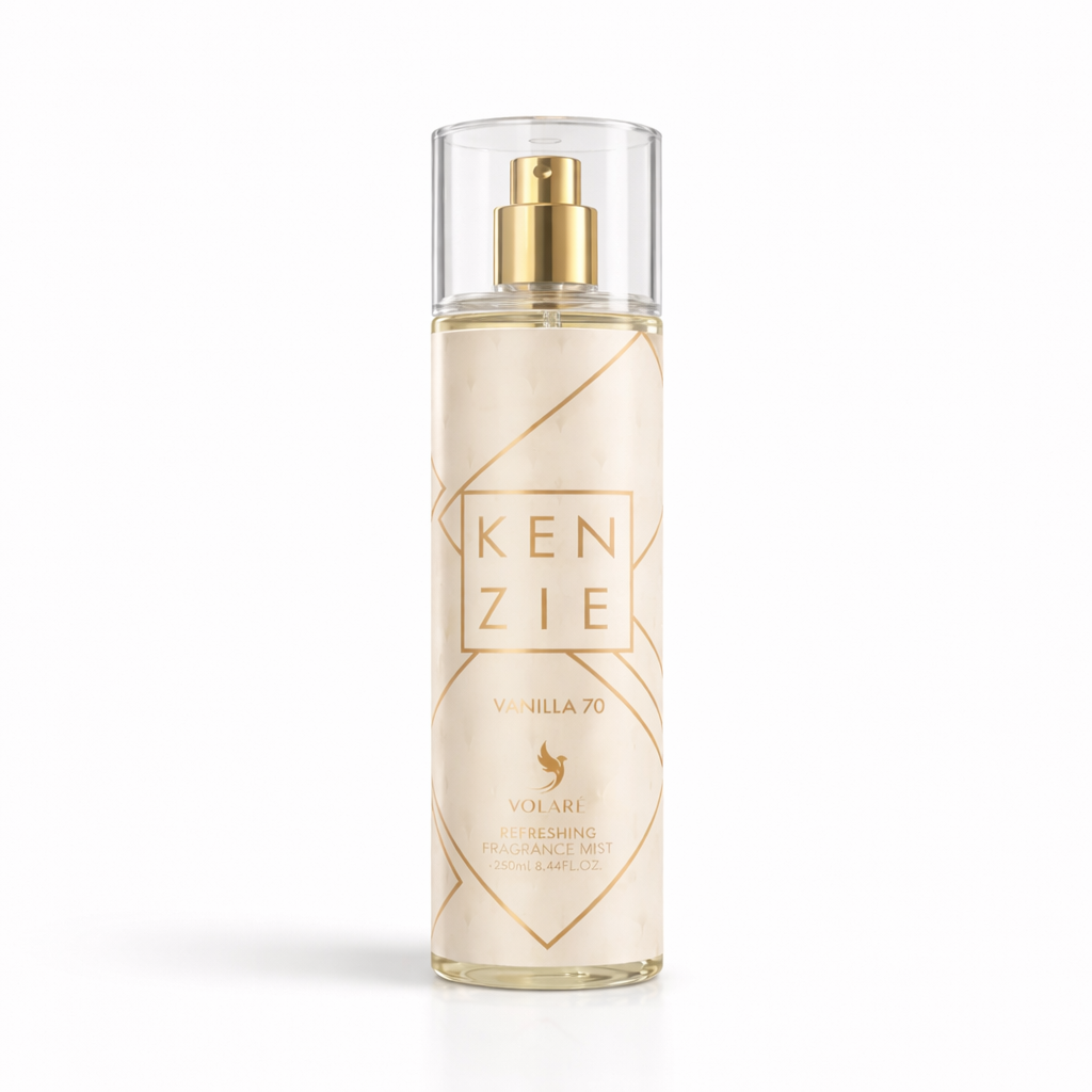 Brume parfumée Kenzie Vanilla70 250 ml – Brume corporelle gourmande sucrée & musquée Parfum grossiste