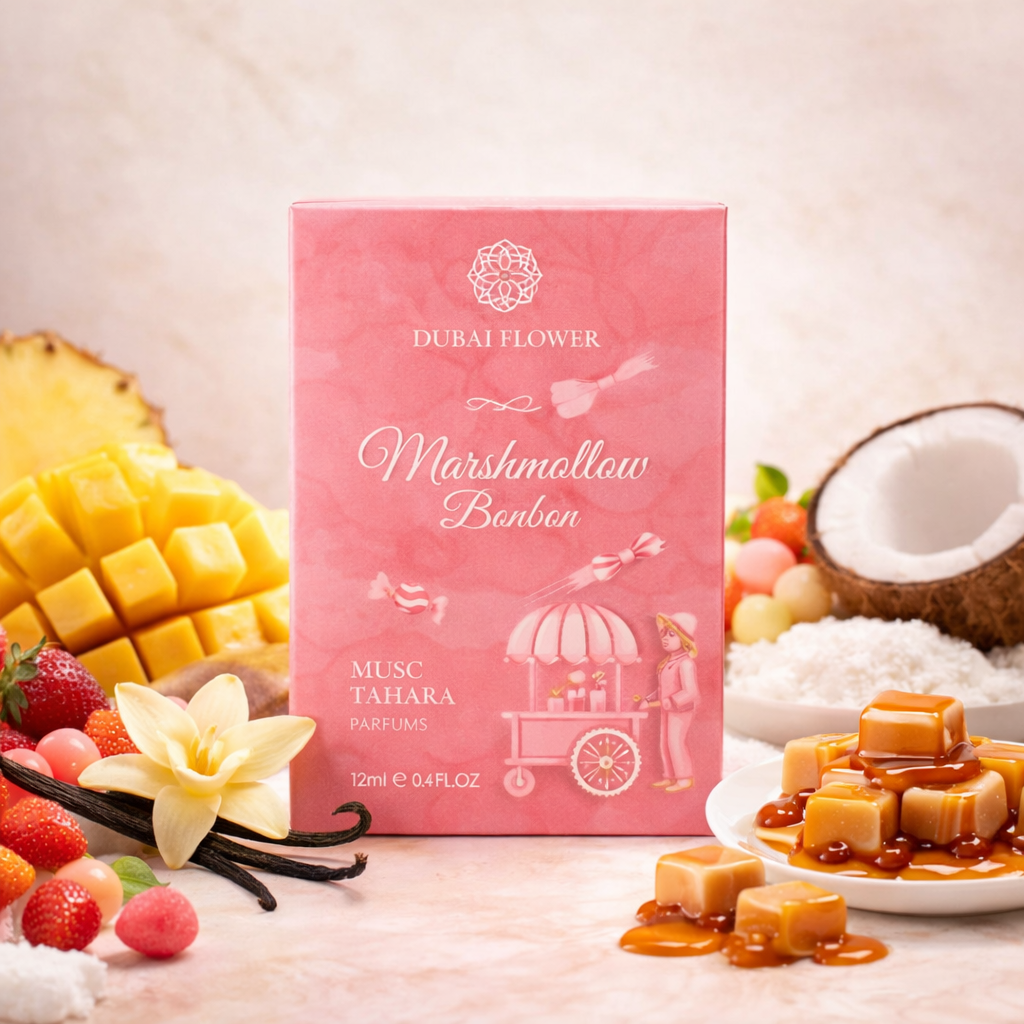 Musc Tahara Marshmallow bonbon  - Dubaï Flower 12 ml Parfum grossiste