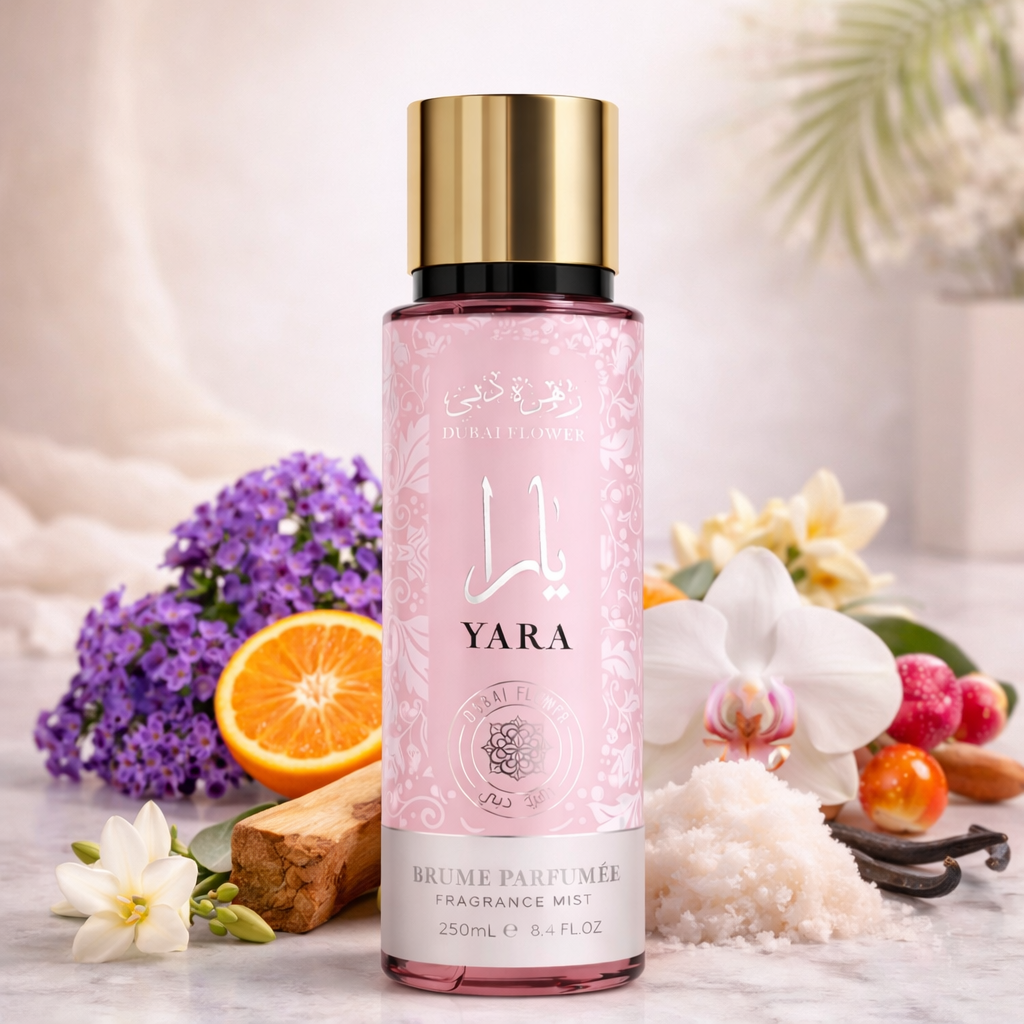 Brume parfumée Yara Dubai Flower 250 ml Parfum grossiste