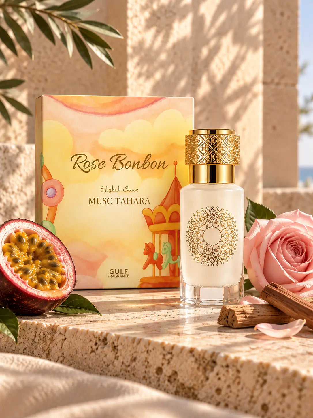 Musc Tahara Rose bonbon - Gulf Fragrance 12 ml Parfum grossiste