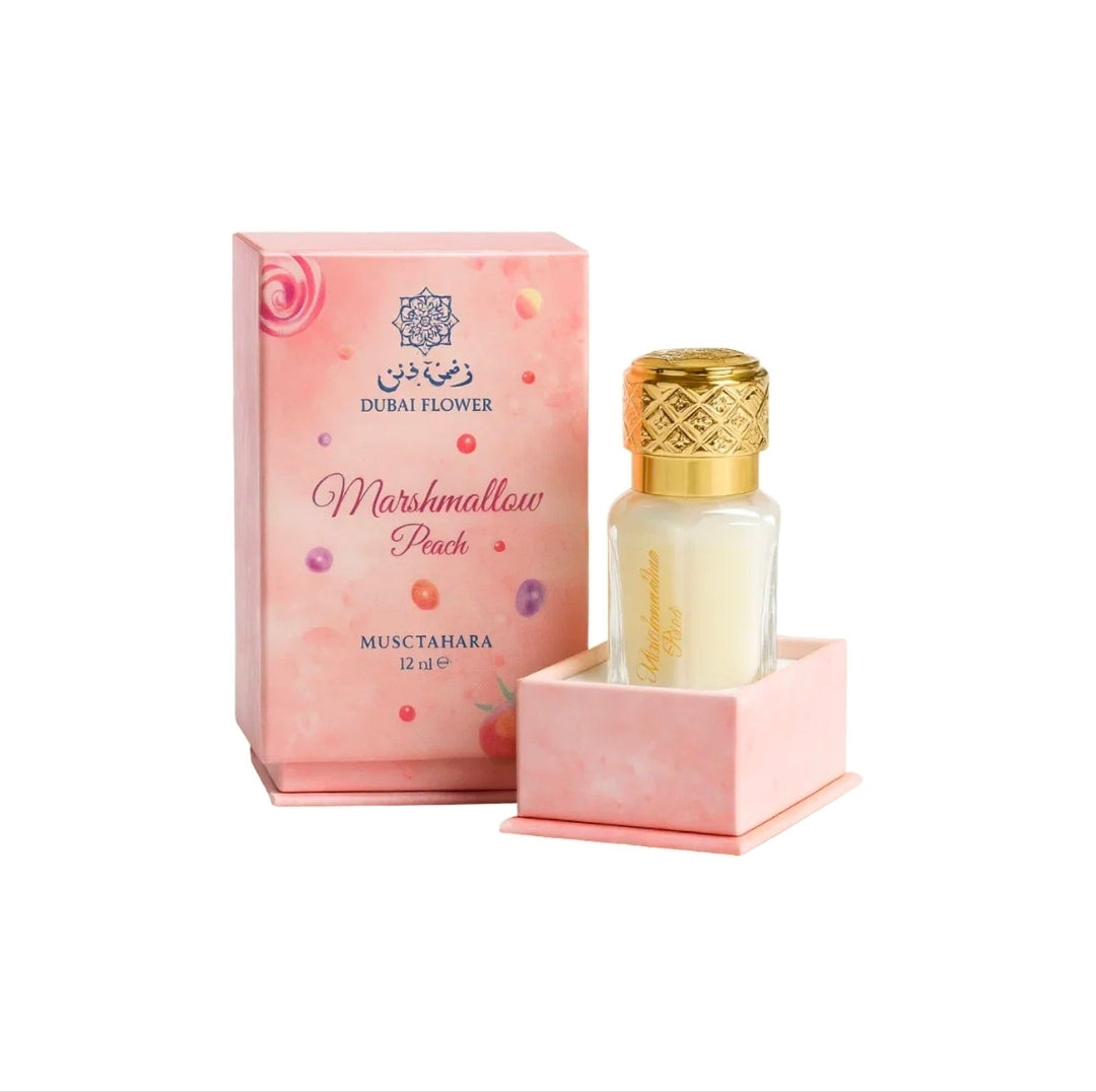 Musc Tahara Marshmallow Peach Dubaï Flower 12 ml Parfum grossiste
