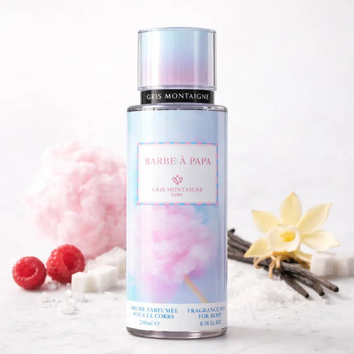 Brume parfumée Barbe à papa Gris Montaigne – Gourmande fruitée & musquée – 250 ml Parfum grossiste